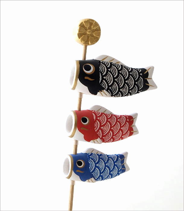 錦彩 ちりめん鯉のぼり飾り(1)
