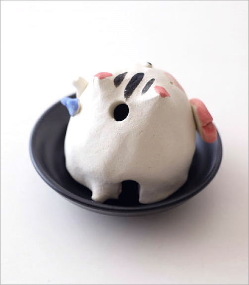 お香立て 香炉 陶器 おしゃれ ネコ ねこ かわいい 日本製 瀬戸焼