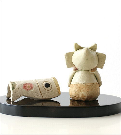 五月人形 コンパクト 陶器 おしゃれ 置物 置き物 オブジェ 鯉のぼり 