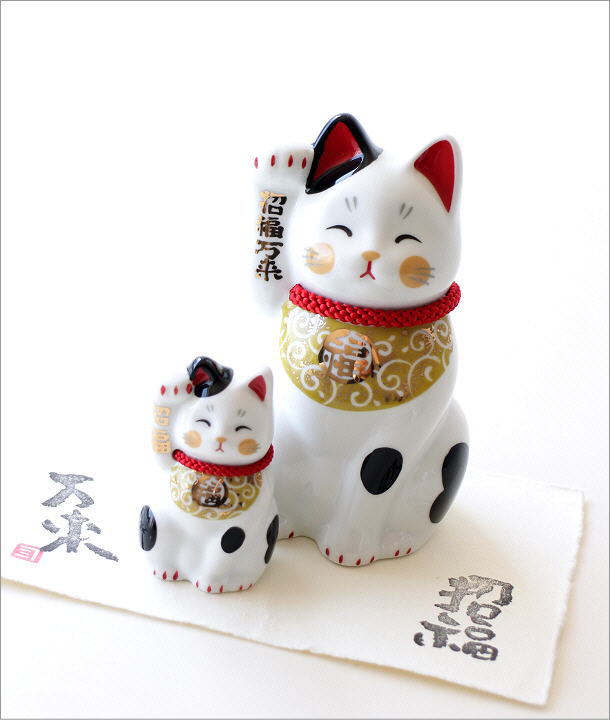 値下げ レア 特大 オブジェ 猫 ネコ 置物 トナラ焼き 招き猫 招きネコ 招き猫 おしゃれ 置物 オブジェ 陶磁器 かわいい ネコ 手のひらサイズ