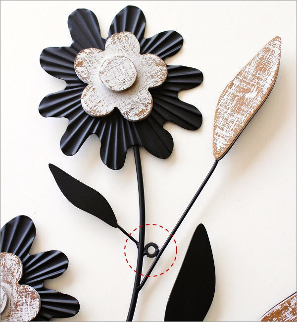 壁飾り 壁掛け アイアン おしゃれ お花 アンティーク 木製 アート