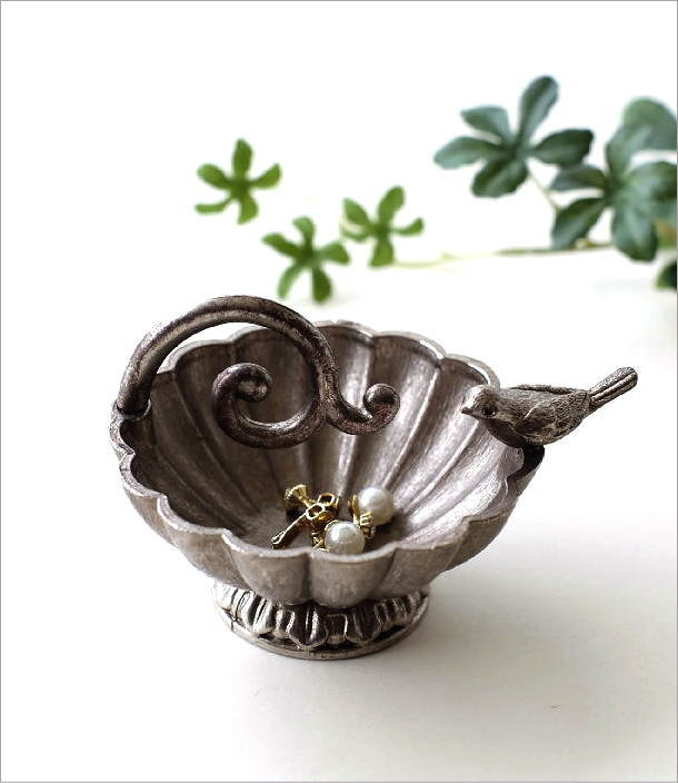 トレー トレイ おしゃれ 小物入れ 小鳥 バード プレート アイアン