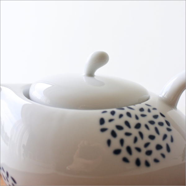 ティーポット おしゃれ 陶器 急須 湯呑み 白 ホワイト 茶こし付き 美濃