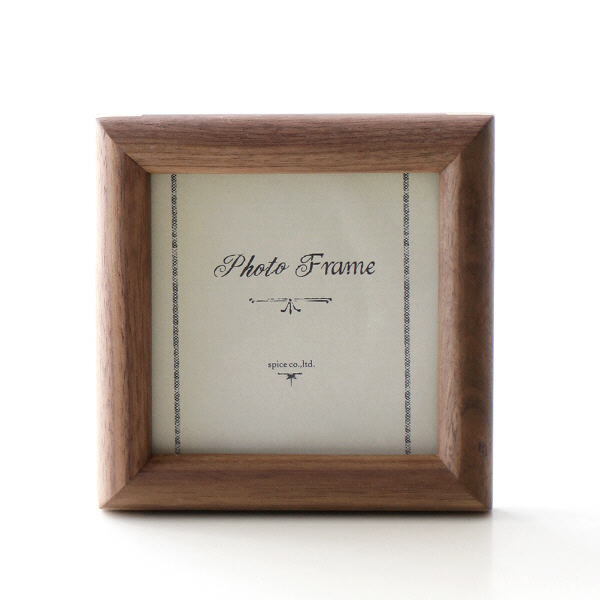 ウッドフォトフレーム スリム丸スクエア