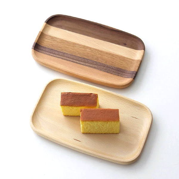 木製トレートレイ カフェ カフェトレー お盆 おしゃれ 天然木 無垢