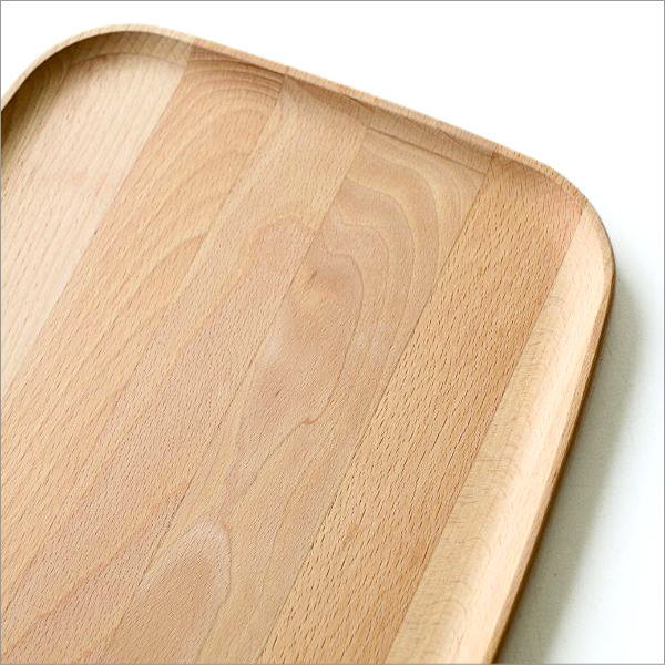 木製トレートレイ カフェ カフェトレー お盆 おしゃれ 天然木 無垢