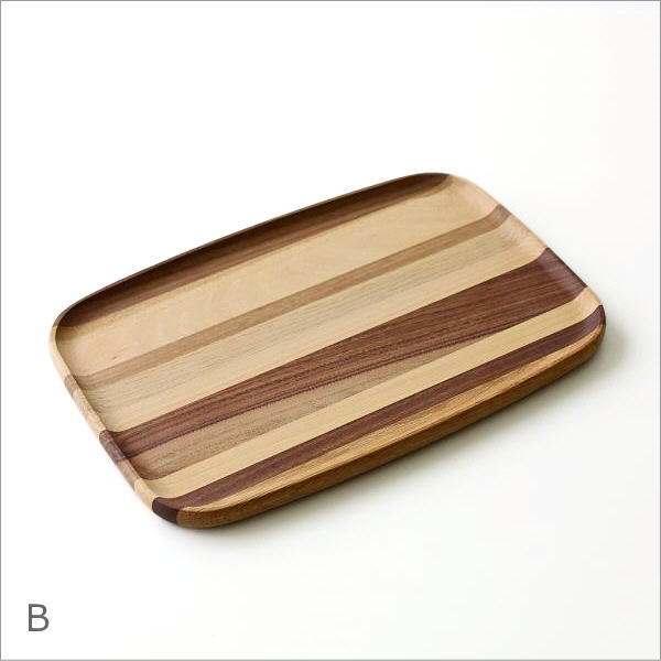 木製トレートレイ カフェ カフェトレー お盆 おしゃれ 天然木 無垢
