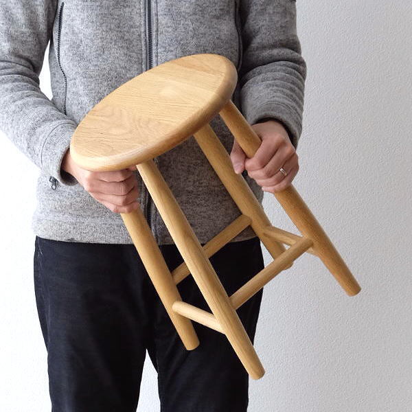 スツール 木製 椅子 おしゃれ 丸椅子 無垢 天然木 キッチンスツール 高