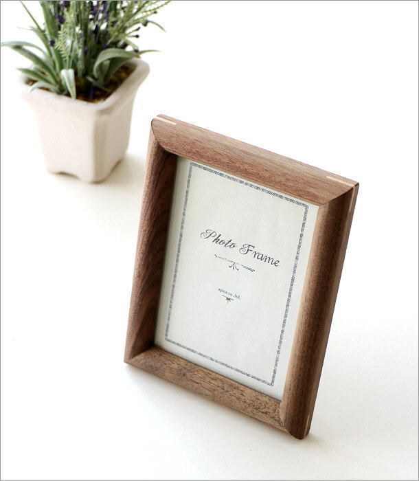 ウッドフォトフレーム スリム丸L判(1)