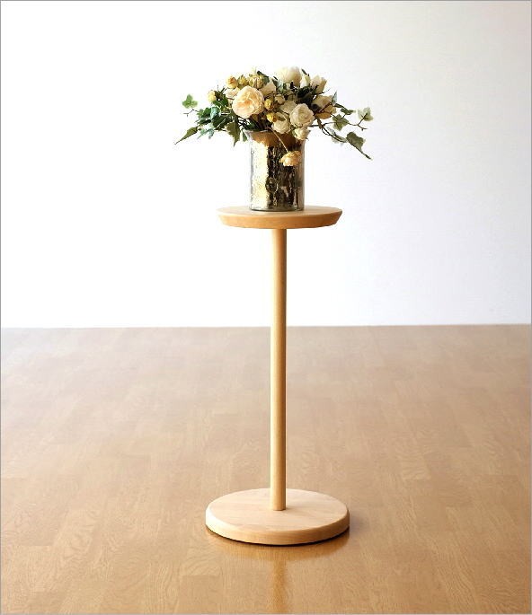 花台 フラワースタンド 木製 天然木 サイドテーブル コンパクト 