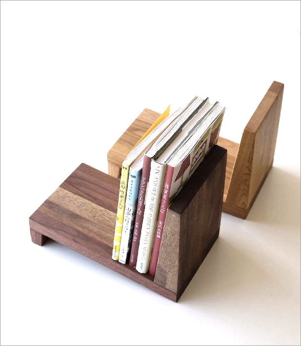 ブックスタンド 木製 本立て 本立 シンプル ナチュラル 木 無垢材 卓上