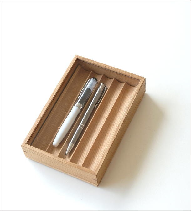 ペンケース おしゃれ 木製 ふた付き ガラス ボックス アクセサリー