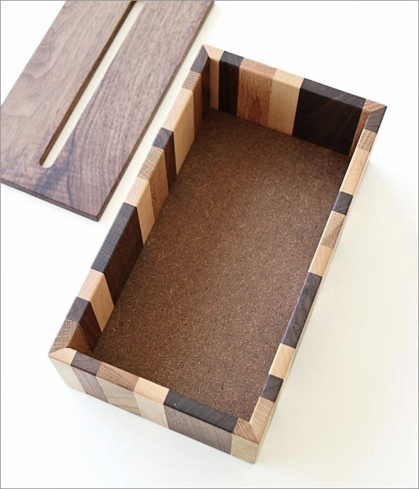 ティッシュケース 木製 おしゃれ オーク ブナ ウォールナット 天然木