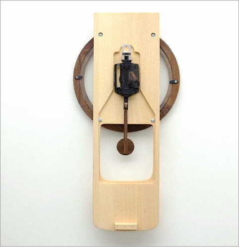 掛け時計 壁掛け時計 振り子 木製 おしゃれ 天然木 無垢 文字盤なし