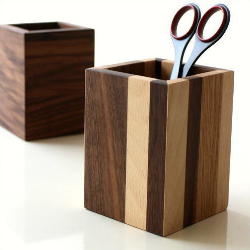 ペン立て 木製 ペンスタンド おしゃれ 天然木 無垢 シンプル かわいい