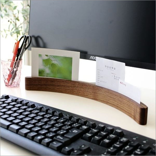 カーブカードスタンド ウォルナット(3)