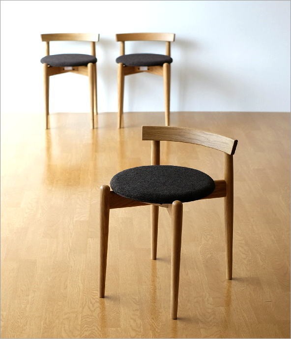 スツール 丸椅子 丸イス 木製 おしゃれ スタッキング チェア 天然木 布 