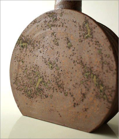 網目文 陶器壺 花器 インテリア 床の間 和風 ワビ サビ 観賞 アート 投げ入 網目文 陶器壺 花器 インテリア 床の間 和風 ワビ サビ 観賞