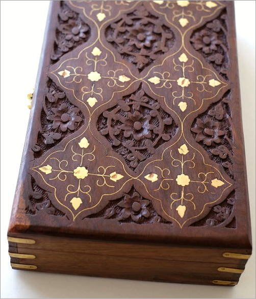 象嵌ボックス 小物入れ おしゃれ 木製 ウッド オブジェ 置物 シー