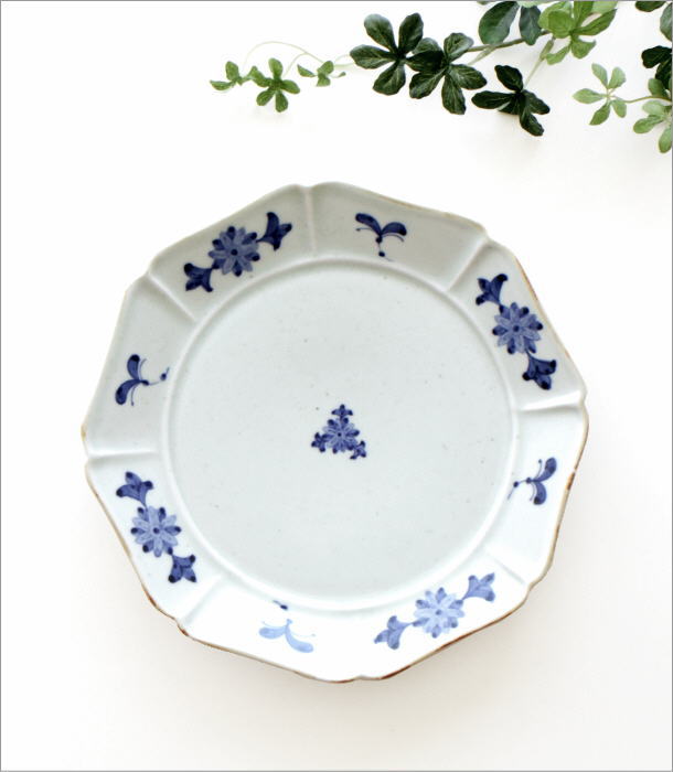 お皿 プレート おしゃれ 中皿 取り皿 陶器 磁器 和食器 シンプル 花