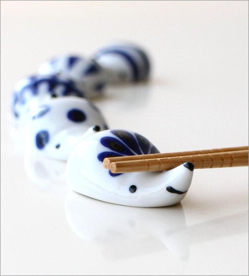箸置き おしゃれ 陶器 かわいい 動物 有田焼 陶器の箸置き ハリネズミ5