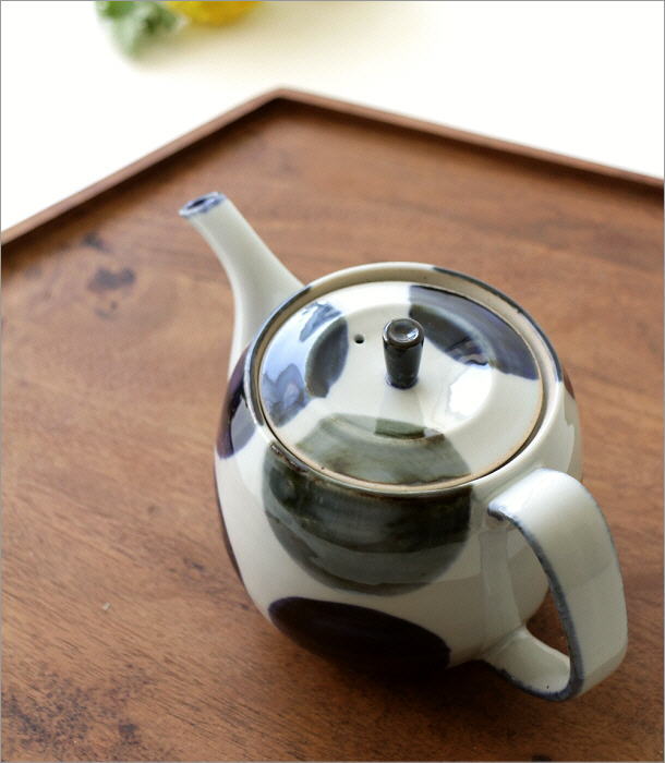急須 ティーポット きゅうす おしゃれ 陶器 有田焼 日本製 丸流し