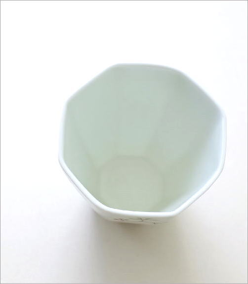 湯呑み 湯呑 おしゃれ 陶器 磁器 2個 セット 八角 小さめ 有田焼 日本