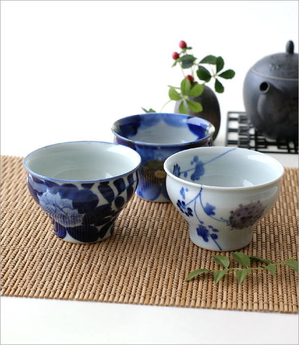 明古染付煎茶碗 六客揃 | LYAN ARTS' Collection online shop