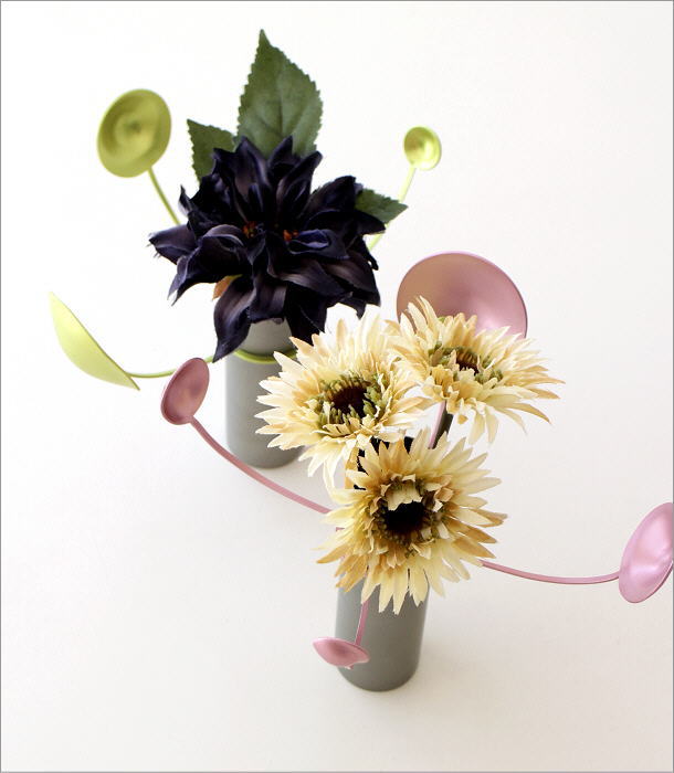 フラワーベース おしゃれ 花瓶 花びん 花器 一輪挿し アルミ オブジェ