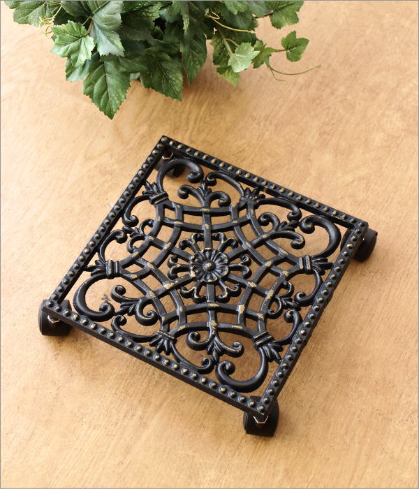 花台 鉢台 キャスター付き フラワースタンド 四角 植木鉢 観葉植物 鉢