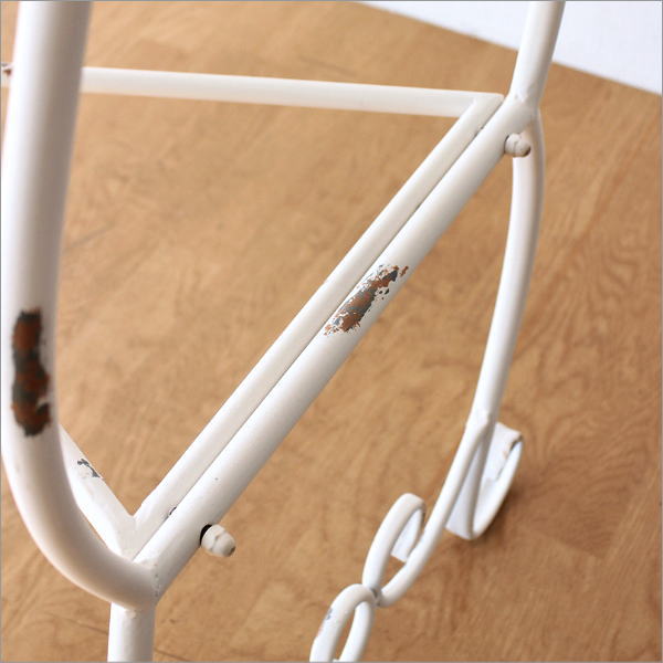 ガーデンテーブル 作業台 アンティーク アイアン 白 ホワイト 花台