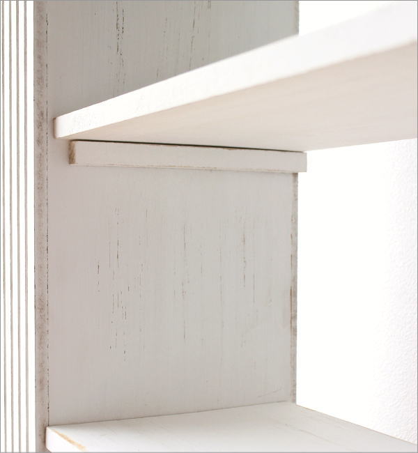 マントルピース 白 収納 本棚 アンティーク インテリア クラシック