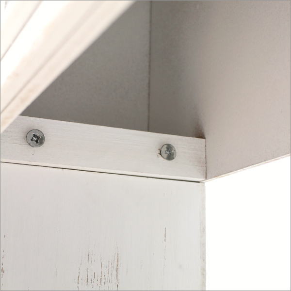 レトロホワイトのマントルピースシェルフ(8)