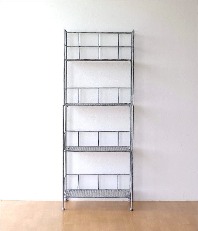 【ku29】アイアン　シャビー　シェルフ 折りたたみ【美品】 什器 ku29】アイアン シャビー シェルフ 折りたたみ【美品】 什器 ku29様