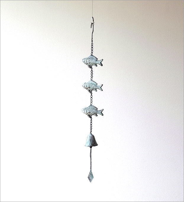 ベル 玄関 ガーデン アイアン おしゃれ 魚 レトロ アンティーク