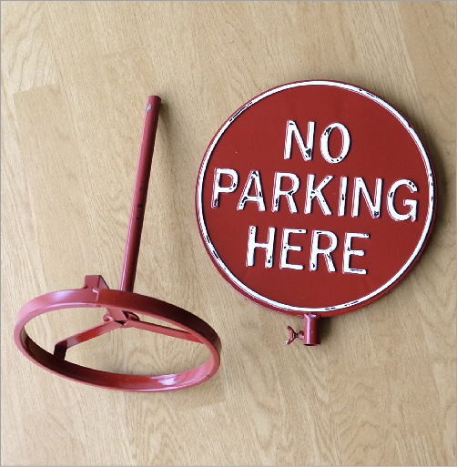最も完璧な 看板 駐車禁止 HERE PARKING NO スタンド 駐 サイン 案内表示 店舗・販促用品