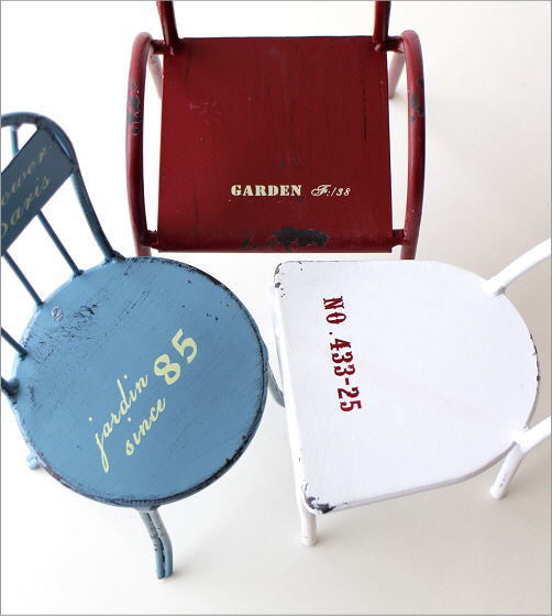 ミニチェア おしゃれ カラー アイアン 置物 オブジェ レトロ