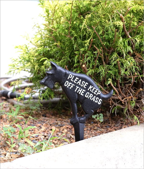 サインプレート アイアン ガーデン おしゃれ 犬 いぬ イヌ 雑貨 庭