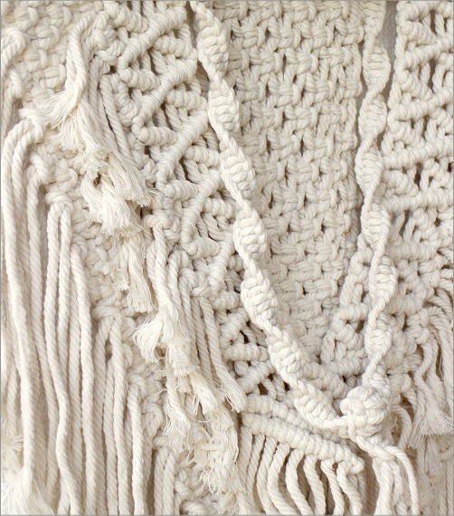 タペストリー マクラメ ロング シンプル 北欧風 壁掛け 手編み