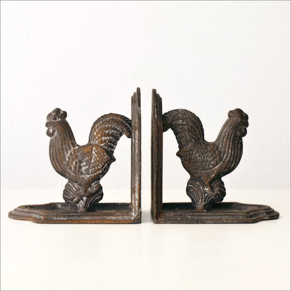 ブックエンド アンティーク おしゃれ アイアン 本立て ブックスタンド