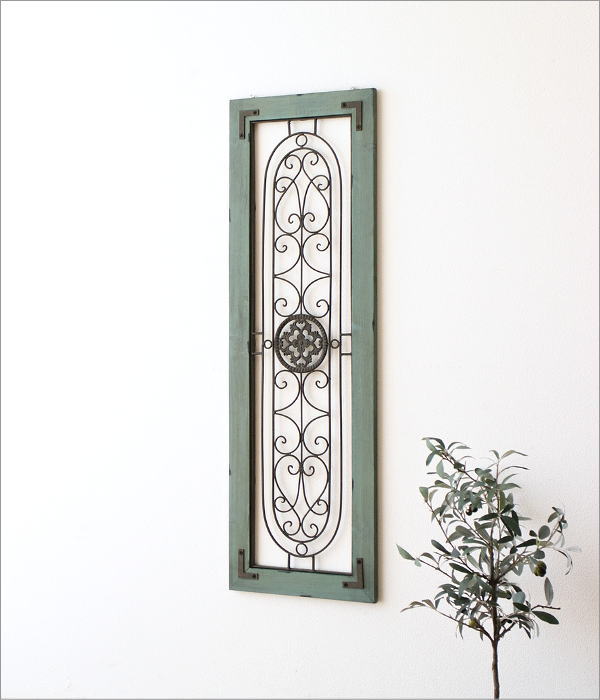 壁飾り 壁掛け インテリア アートパネル アイアン 木製 アンティーク