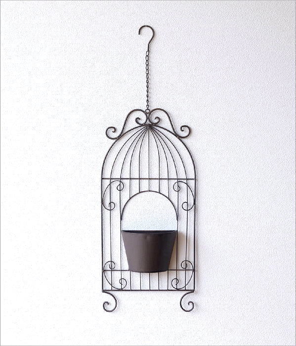 ハンギングポット アイアン おしゃれ 壁飾り 壁掛け ガーデン