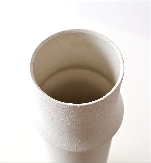 花瓶 花びん 陶器 おしゃれ フラワーベース 竹 デザイン 枝物 円柱 筒