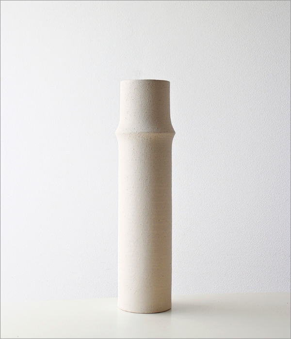 ＊和風 木製 花器 円筒形 花瓶 花びん 陶器 おしゃれ フラワーベース 竹 デザイン 枝物 円柱 筒