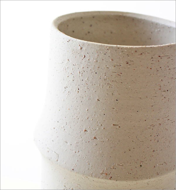 花瓶 花びん 陶器 おしゃれ フラワーベース 竹 デザイン 枝物 円柱 筒