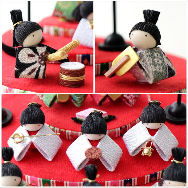 おひなさま お雛様 ひな人形 三段 置物 ちりめん細工 オブジェ