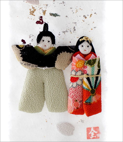 タペストリー たち雛 置物 オブジェ ひな祭り お雛様 おひなさま