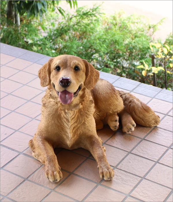 犬 置物 屋外 玄関 リアル 大型 大きい オブジェ ドッグオーナメント