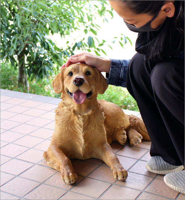 犬 置物 屋外 玄関 リアル 大型 大きい オブジェ ドッグオーナメント