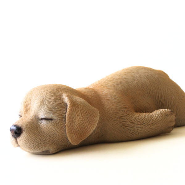 犬 置物 子犬 オブジェ ラブラドールレトリバー すやすや 眠る姿 寝